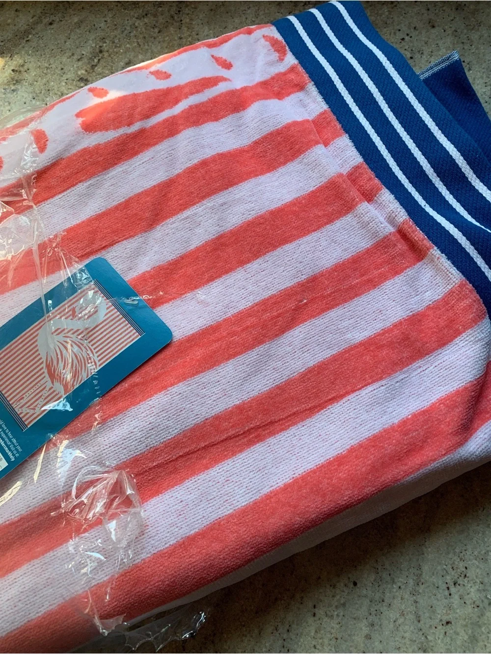 (2) Pink Flamingo Print Beach Towel - Aqua Background- 2 large size high quality
